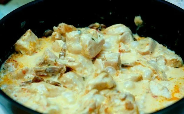 Куриное филе в сырном соусе, пошаговый рецепт с фото